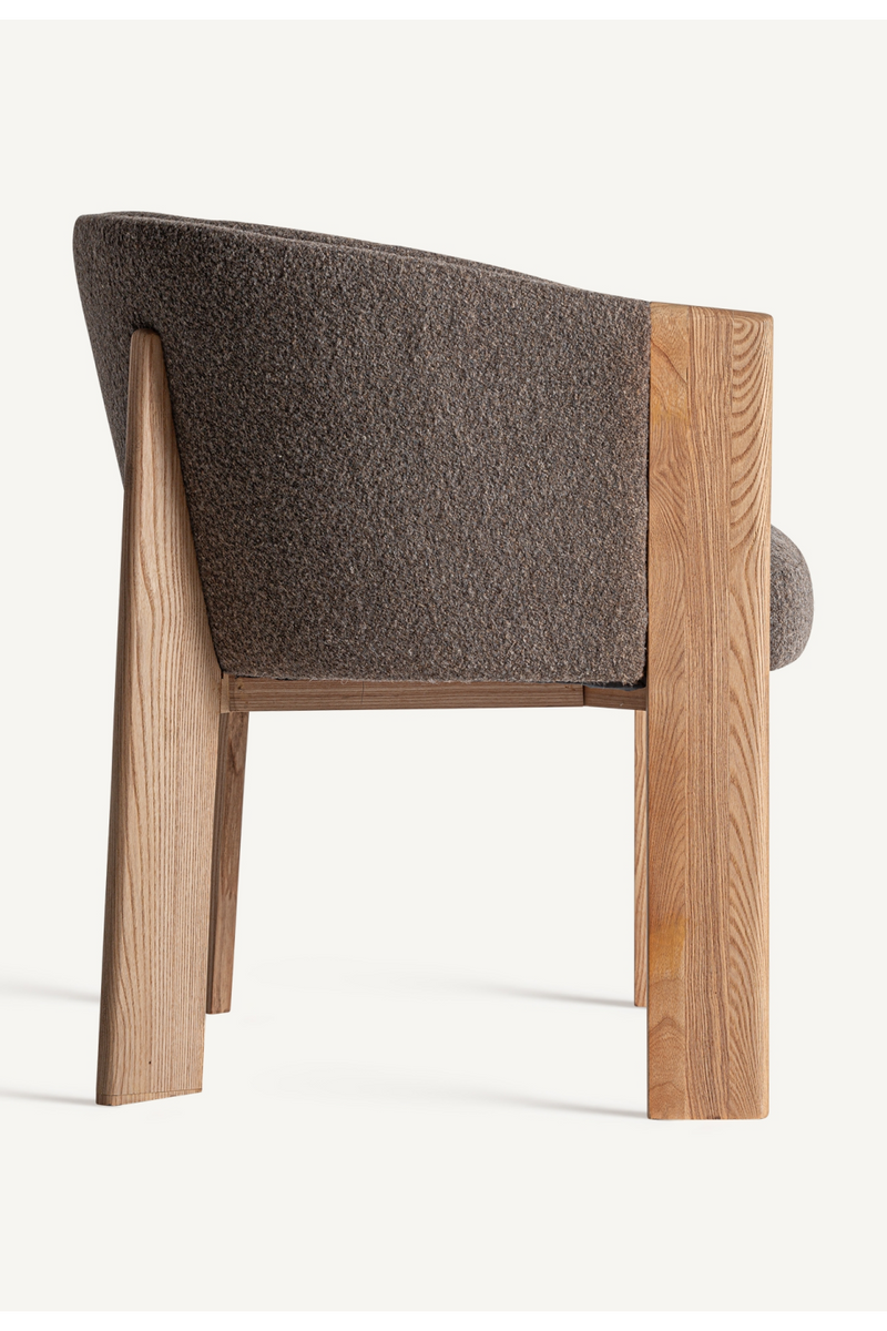 Taupe Padded Curve Accent Chair | Vical Home Nara | Woodfurniture.com