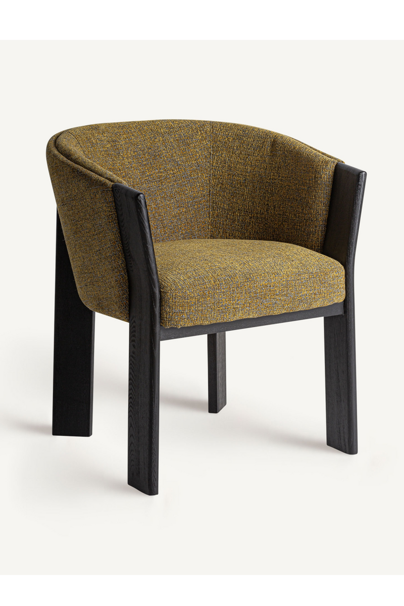 Black Oak Curve Accent Chair | Vical Home Nara | Woodfurniture.com