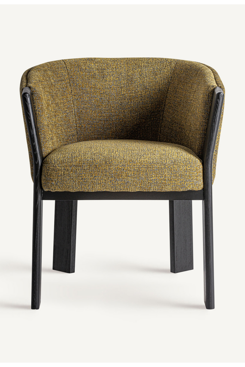 Black Oak Curve Accent Chair | Vical Home Nara | Woodfurniture.com