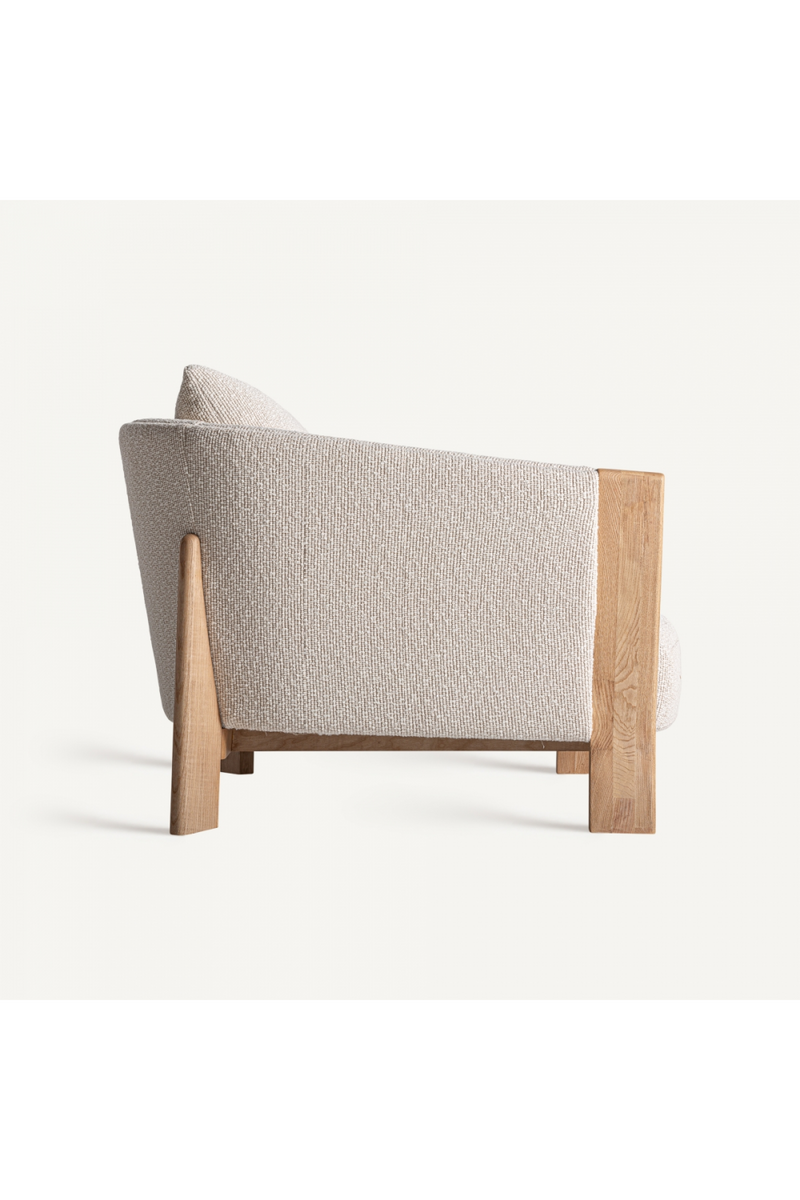 Natural Oak Frame Padded Armchair | Vical Home Nara | Woodfurniture.com