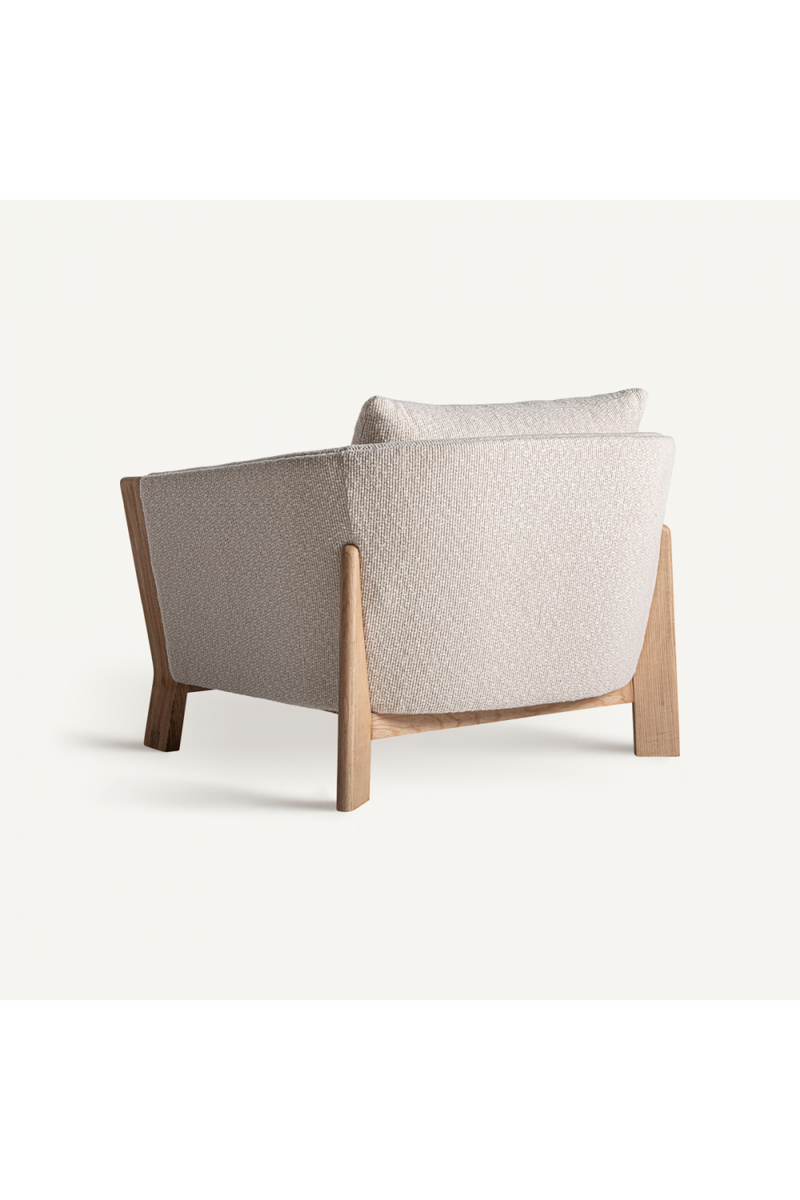 Natural Oak Frame Padded Armchair | Vical Home Nara | Woodfurniture.com