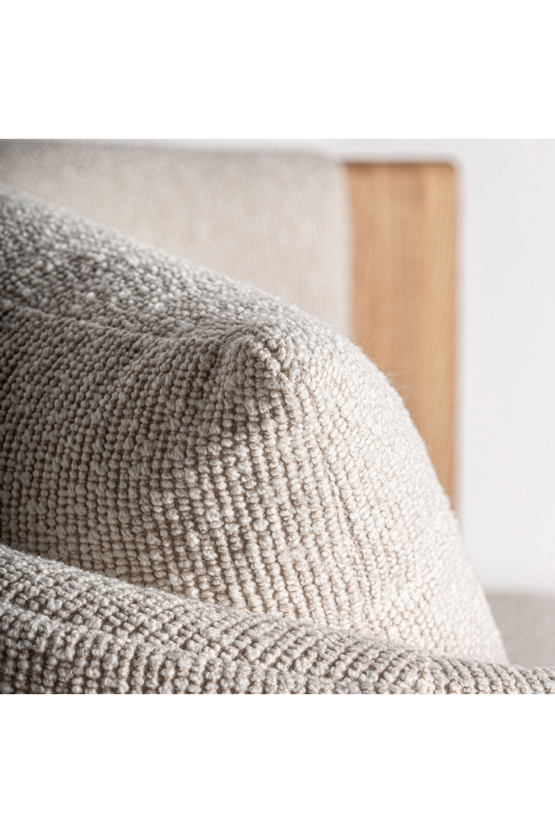 Natural Oak Frame Padded Armchair | Vical Home Nara | Woodfurniture.com