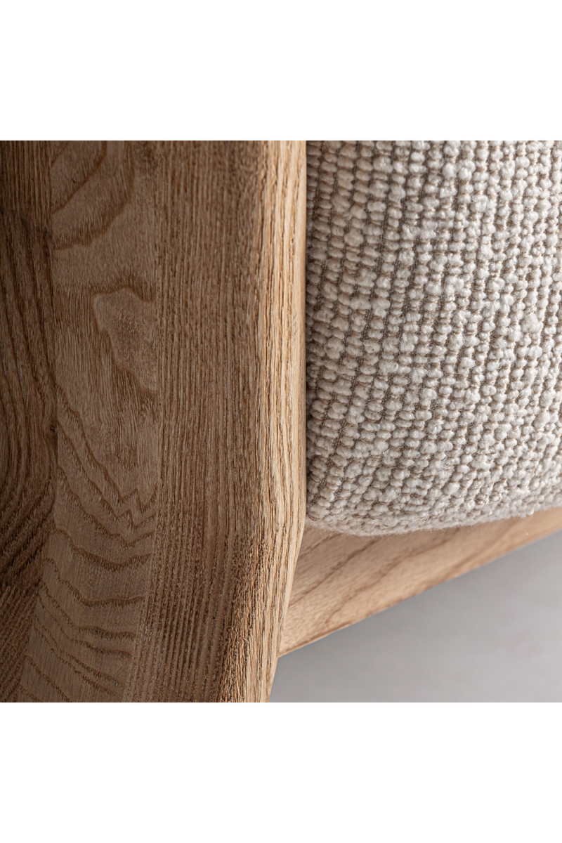 Natural Oak Frame Padded Armchair | Vical Home Nara | Woodfurniture.com