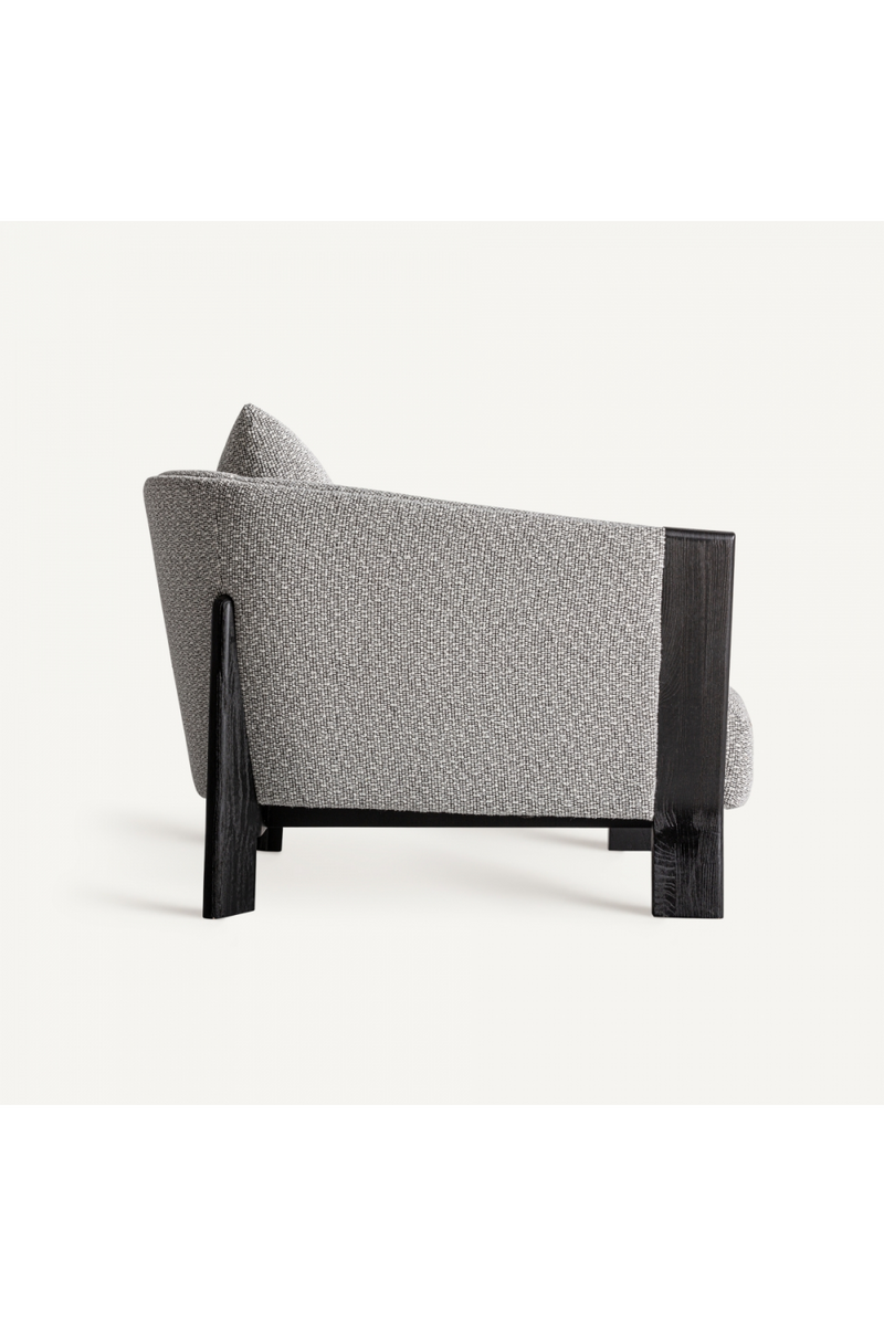 Black Oak Frame Padded Armchair | Vical Home Nara | Woodfurniture.com