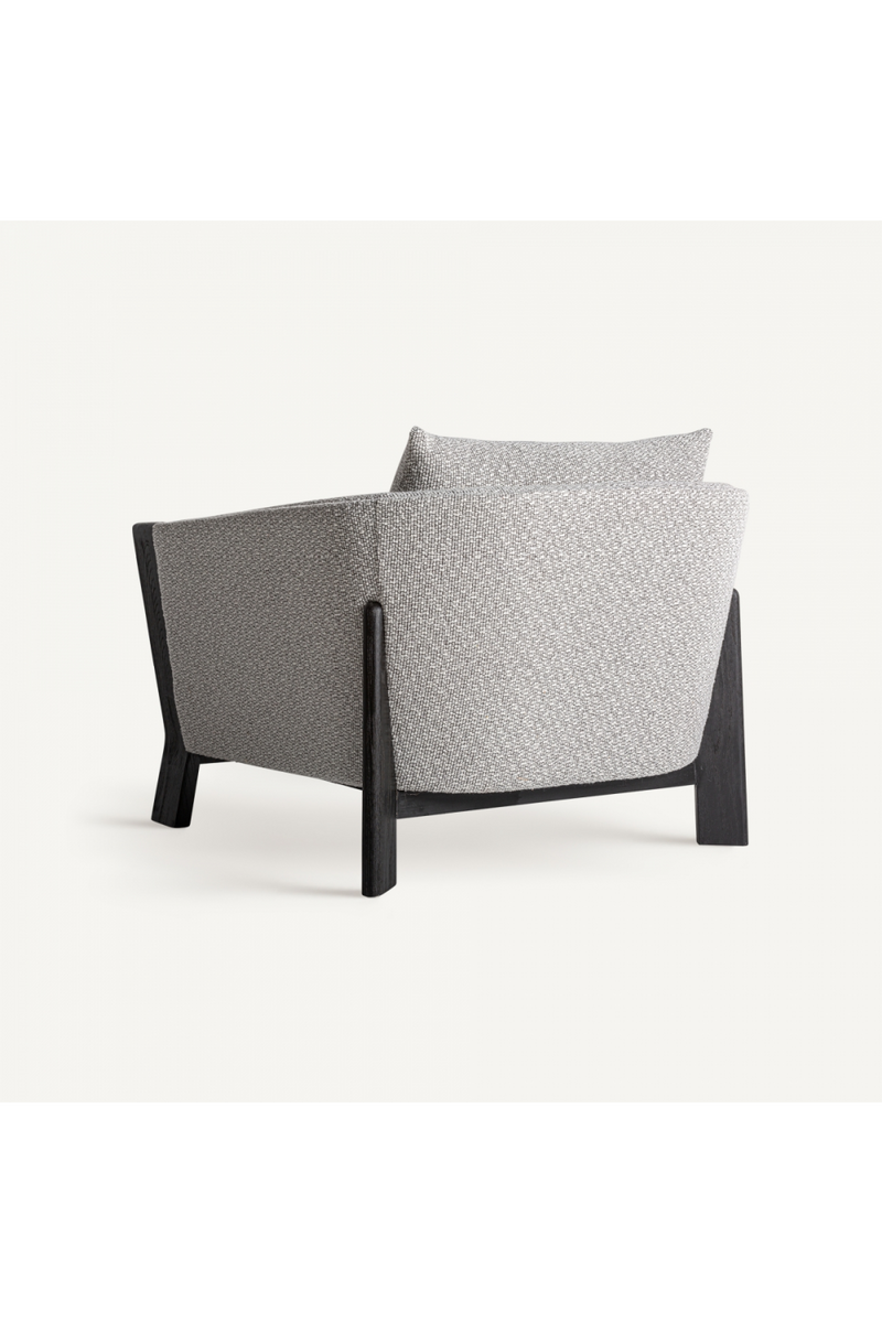 Black Oak Frame Padded Armchair | Vical Home Nara | Woodfurniture.com