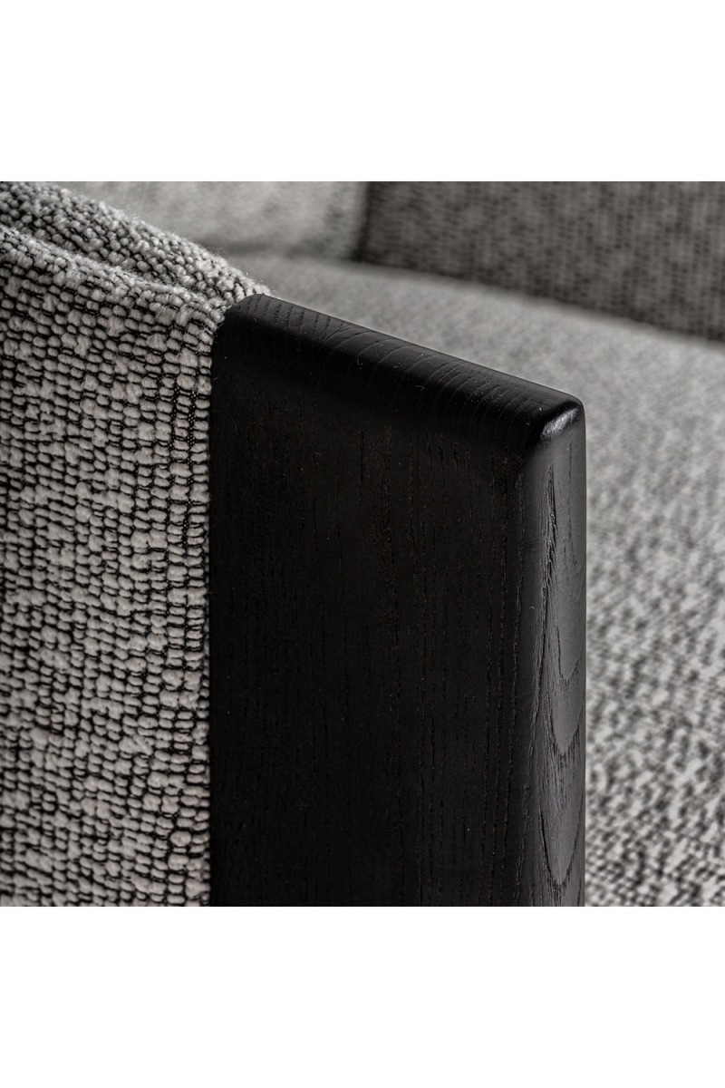 Black Oak Frame Padded Armchair | Vical Home Nara | Woodfurniture.com