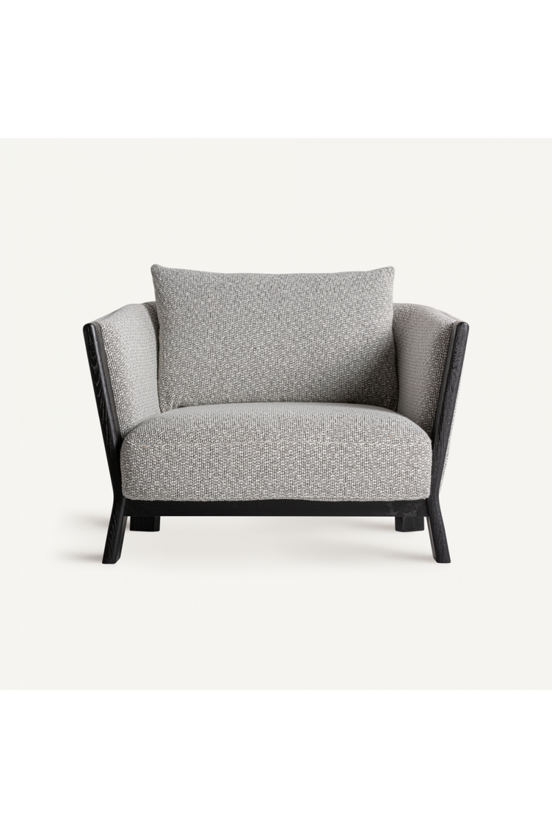 Black Oak Frame Padded Armchair | Vical Home Nara | Woodfurniture.com