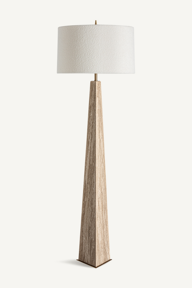 Beige Marble Floor Lamp | Vical Home Tetbury | Woodfurniture.com