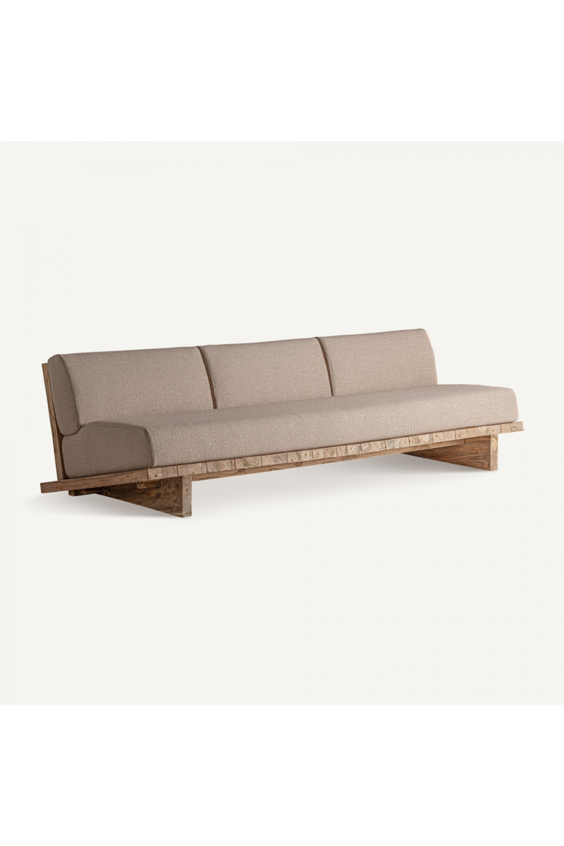 Slanted Teak Outdoor Sofa | Vical Home Pure | Woodfurniture.com