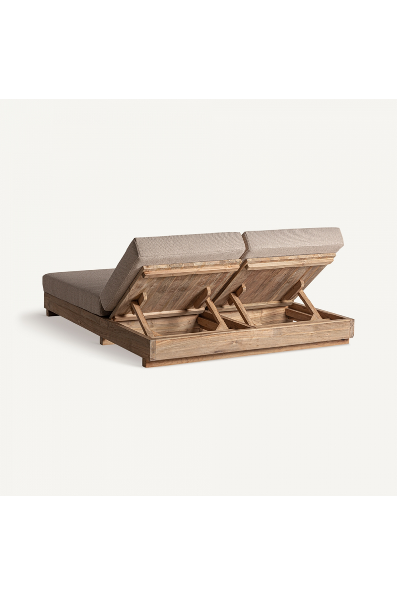 Teak Double Outdoor Chaise | Vical Home Pure | Woodfurniture.com