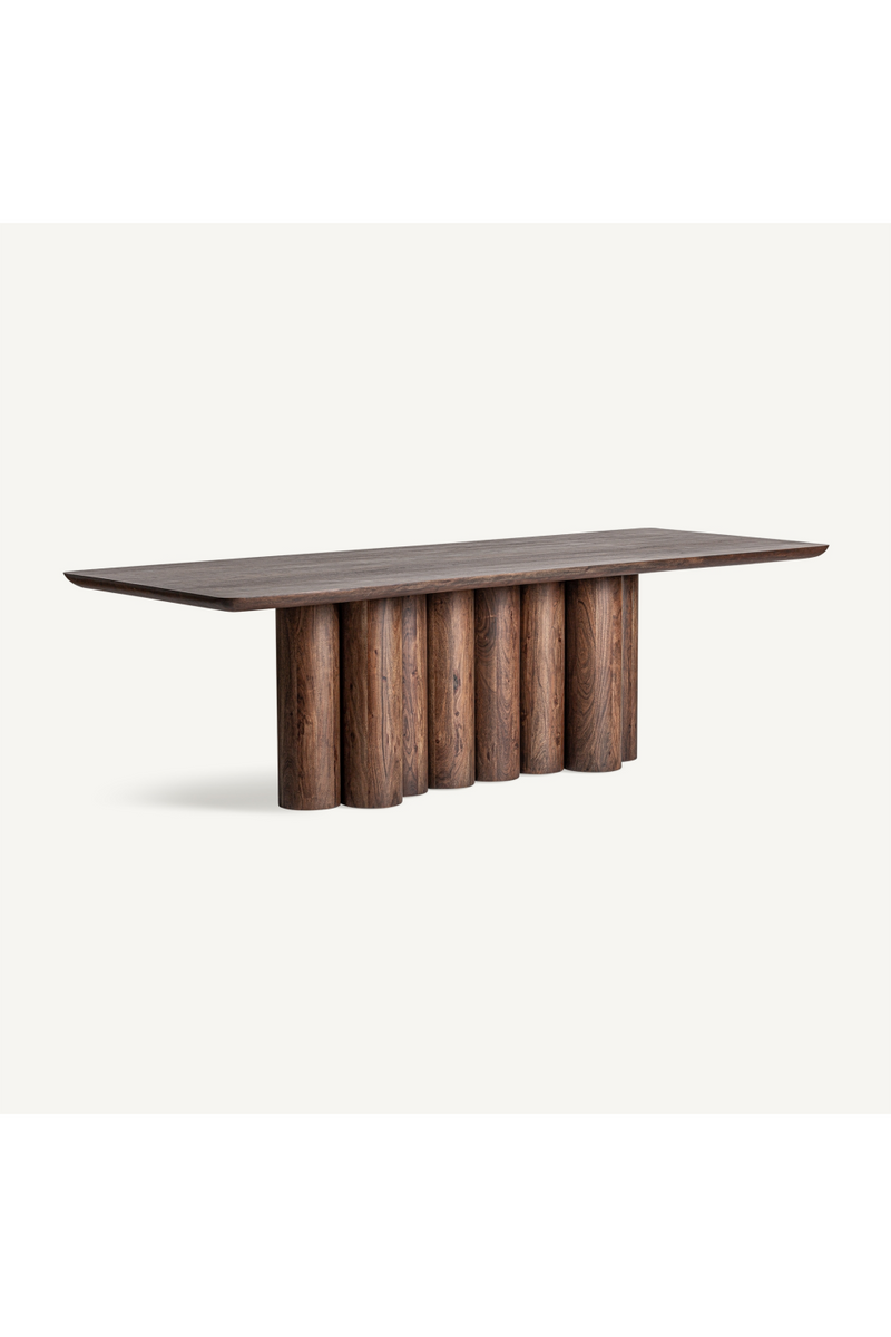 Brown Acacia Rectangular Dining Table | Vical Home Beke | Woodfurniture.com