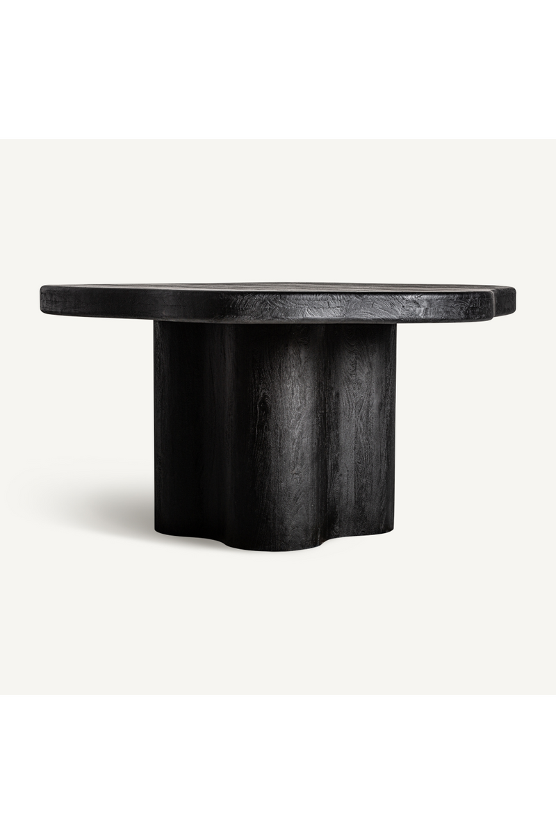 Black Acacia Chunky Dining Table | Vical Home Wortz | Woodfurniture.com