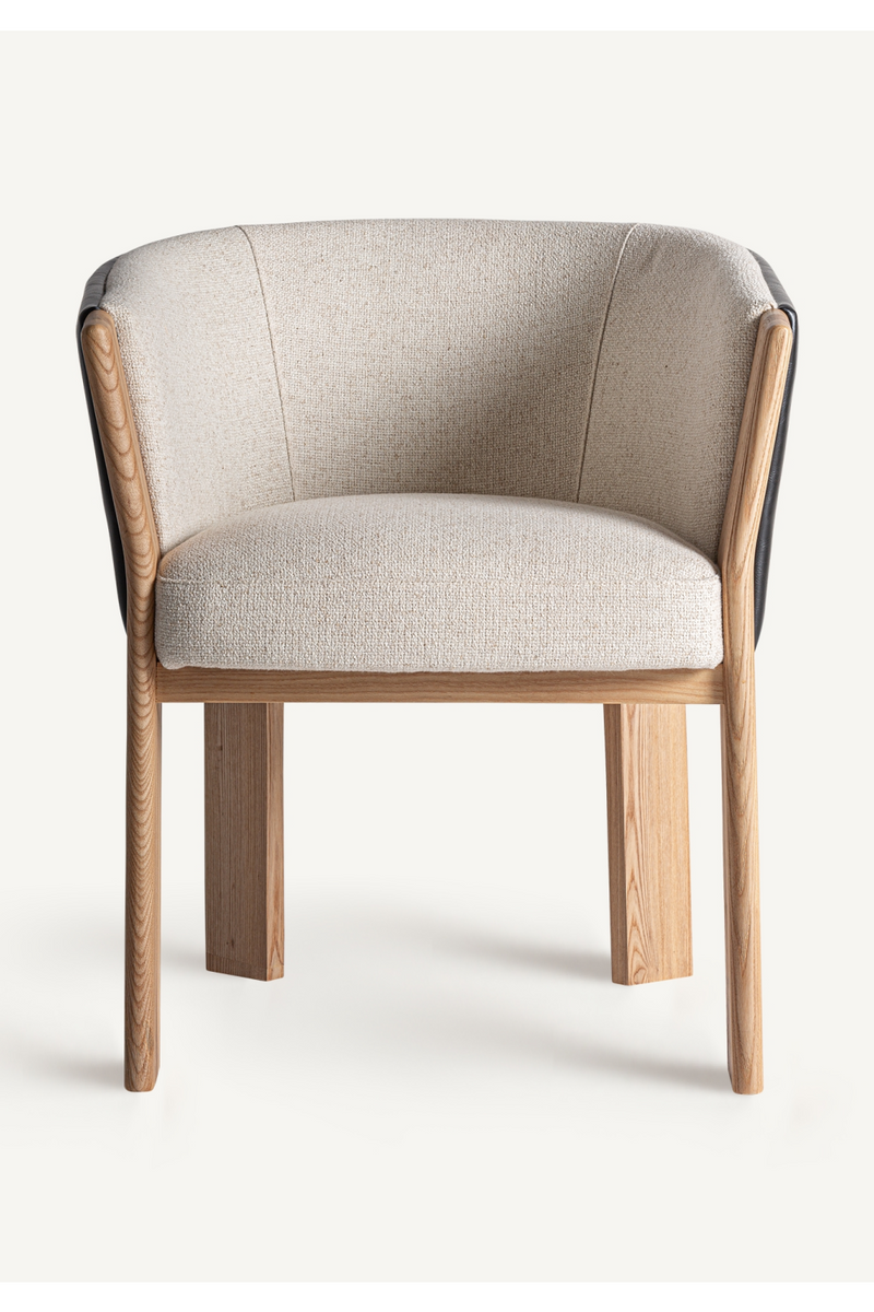 Leather Back Curve Accent Chair | Vical Home Nara | Woodfurniture.com