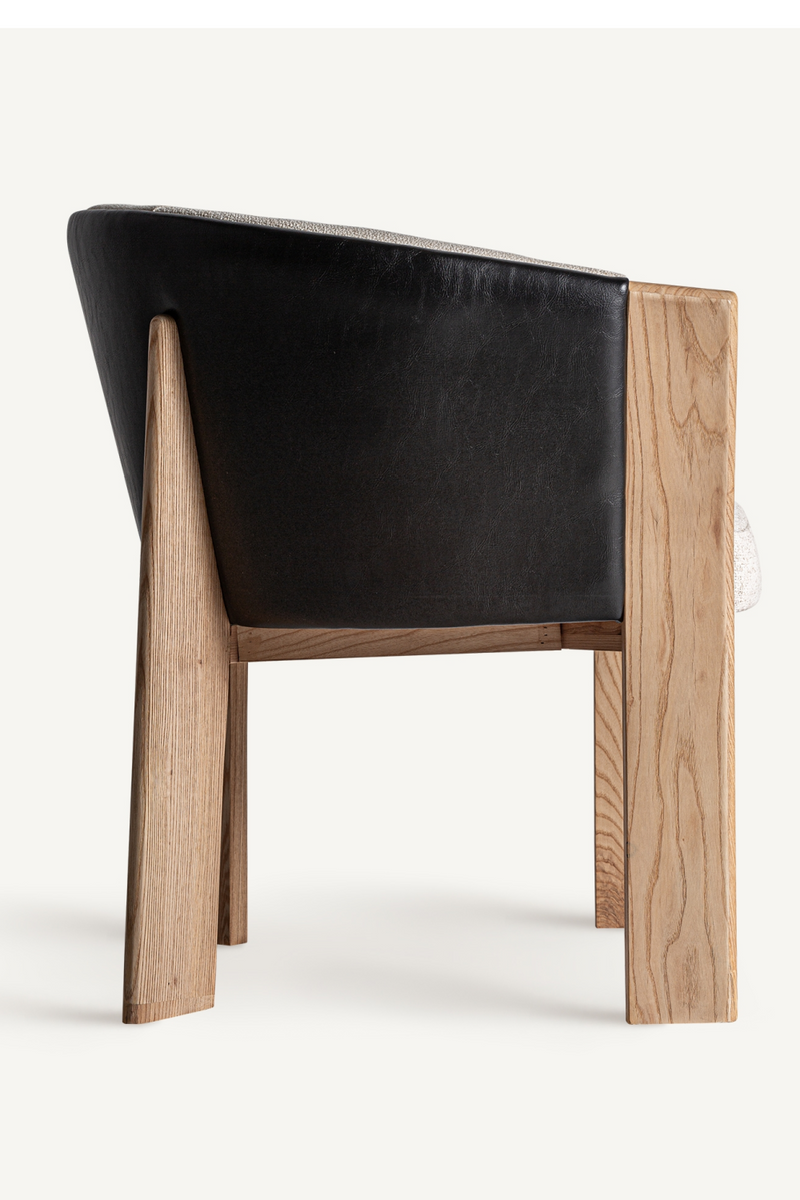 Leather Back Curve Accent Chair | Vical Home Nara | Woodfurniture.com