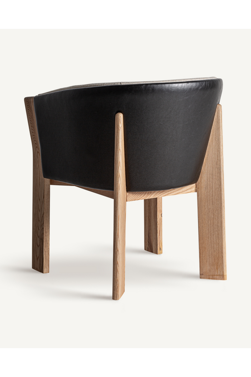 Leather Back Curve Dining Chair | Vical Home Nara | Woodfurniture.com