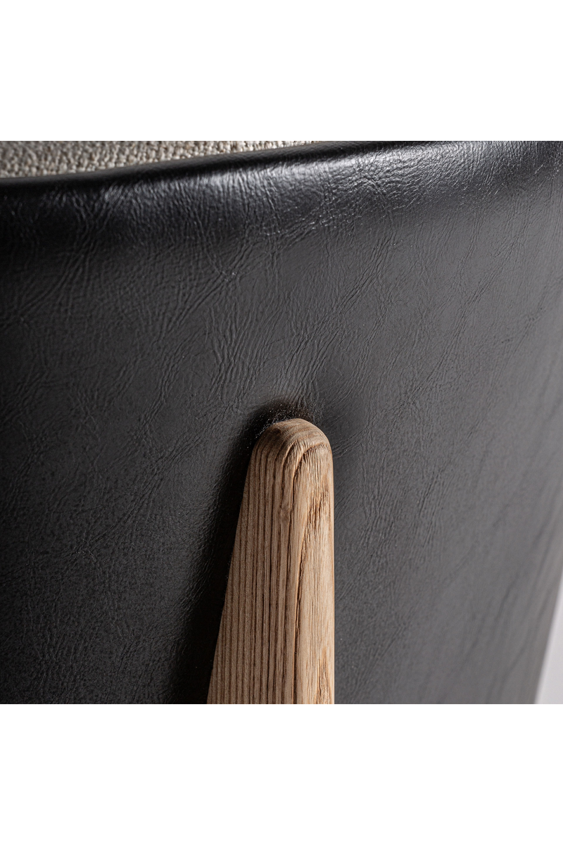 Leather Back Curve Accent Chair | Vical Home Nara | Woodfurniture.com