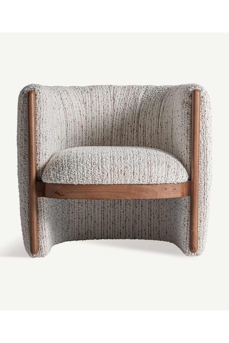 Beige Round Back Armchair | Vical Home Erbach | Woodfurniture.com