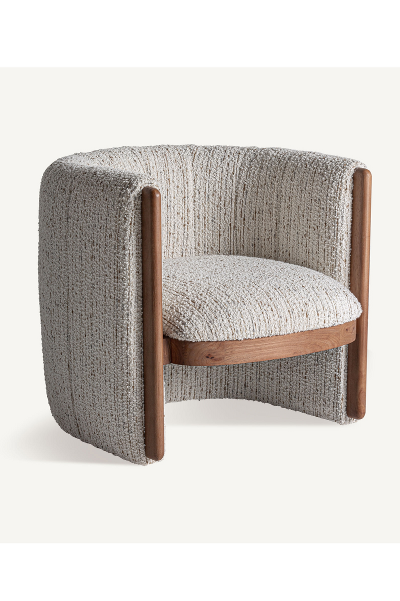 Beige Round Back Armchair | Vical Home Erbach | Woodfurniture.com