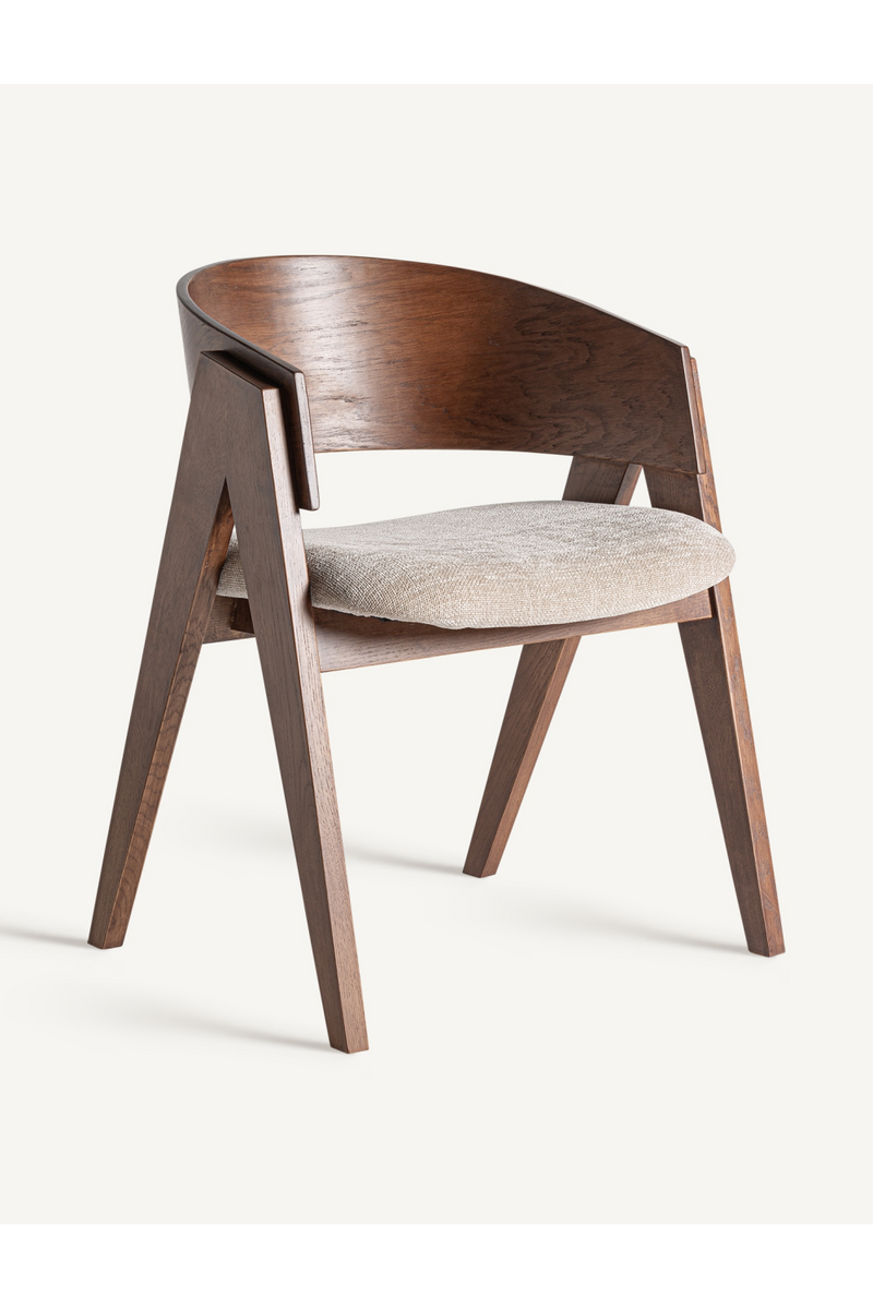 Oak V-Leg Accent Chair | Vical Home Madiran | Woodfurniture.com