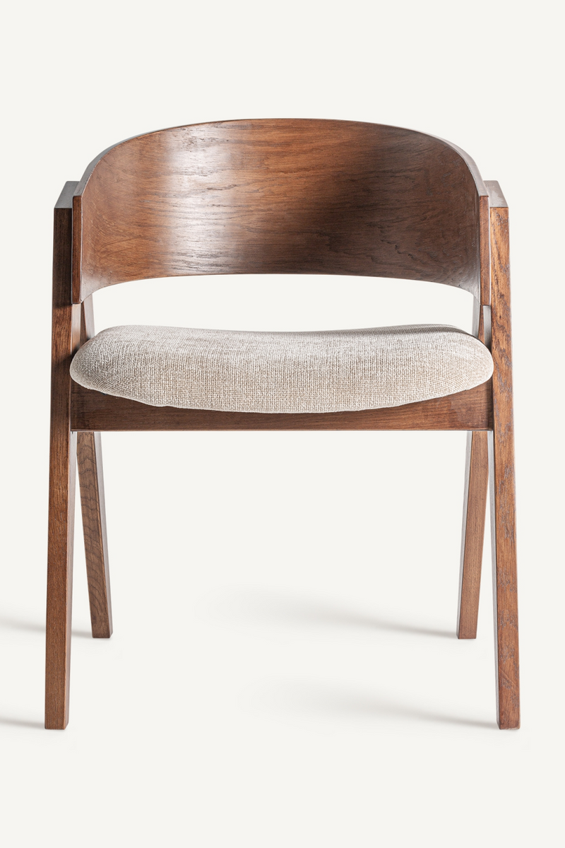 Oak V-Leg Accent Chair | Vical Home Madiran | Woodfurniture.com