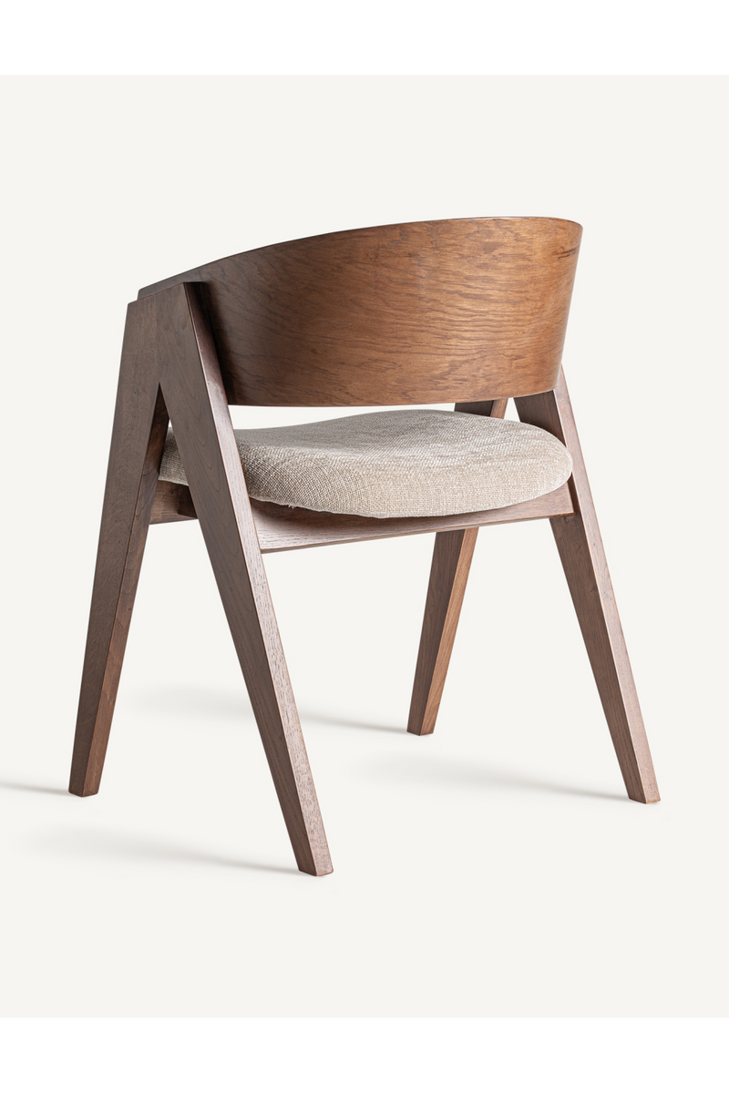 Oak V-Leg Accent Chair | Vical Home Madiran | Woodfurniture.com