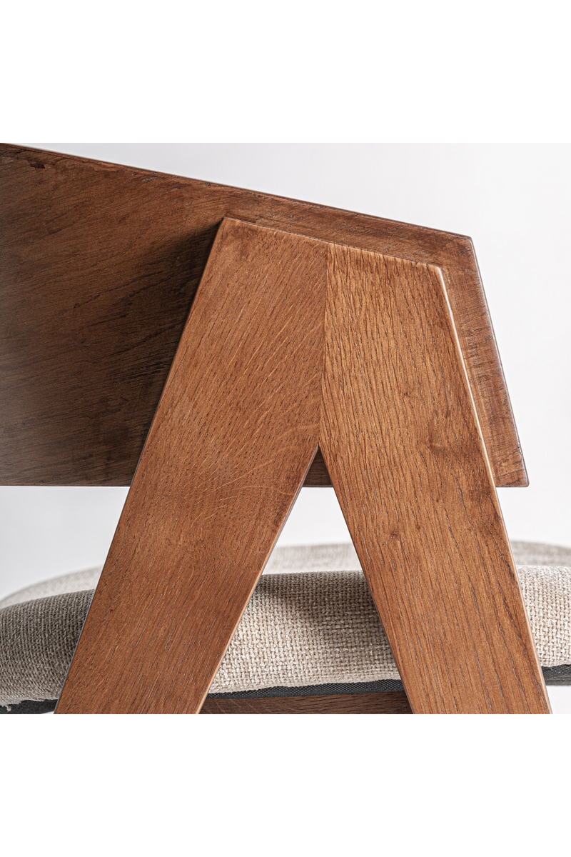 Oak V-Leg Accent Chair | Vical Home Madiran | Woodfurniture.com