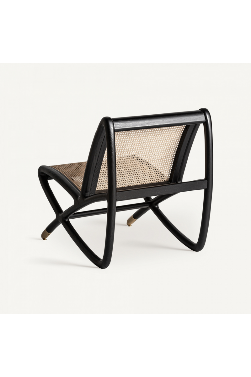 Black Ash Rattan Accent Chair | Vical Home Gladbeck | Woodfurniture.com