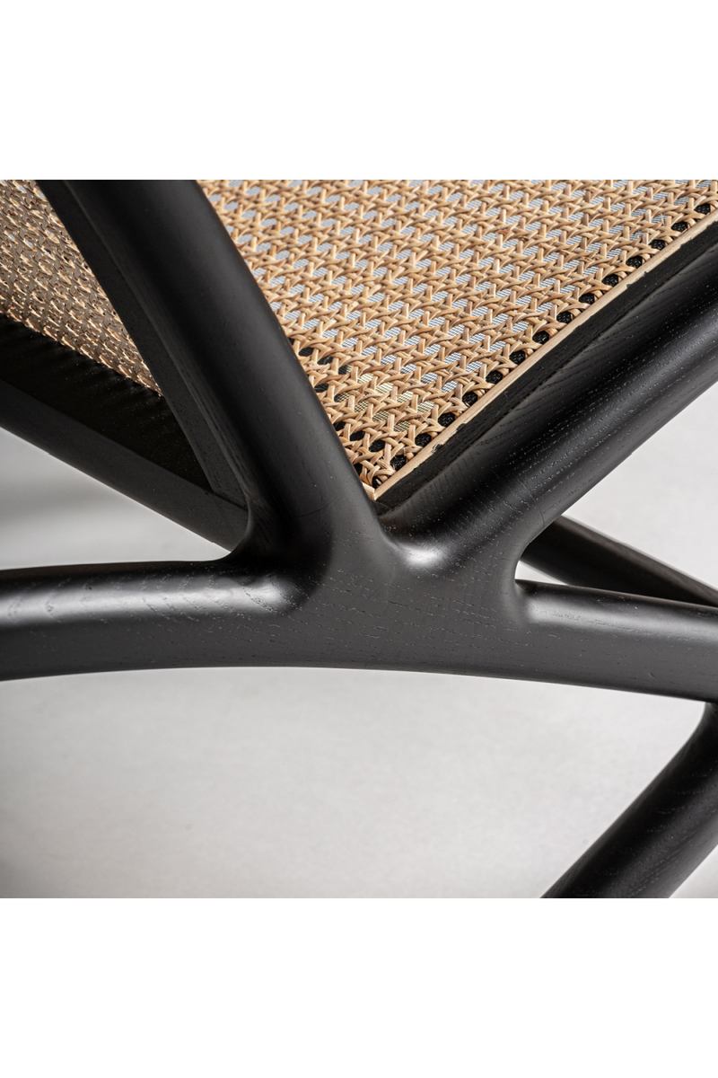 Black Ash Rattan Accent Chair | Vical Home Gladbeck | Woodfurniture.com