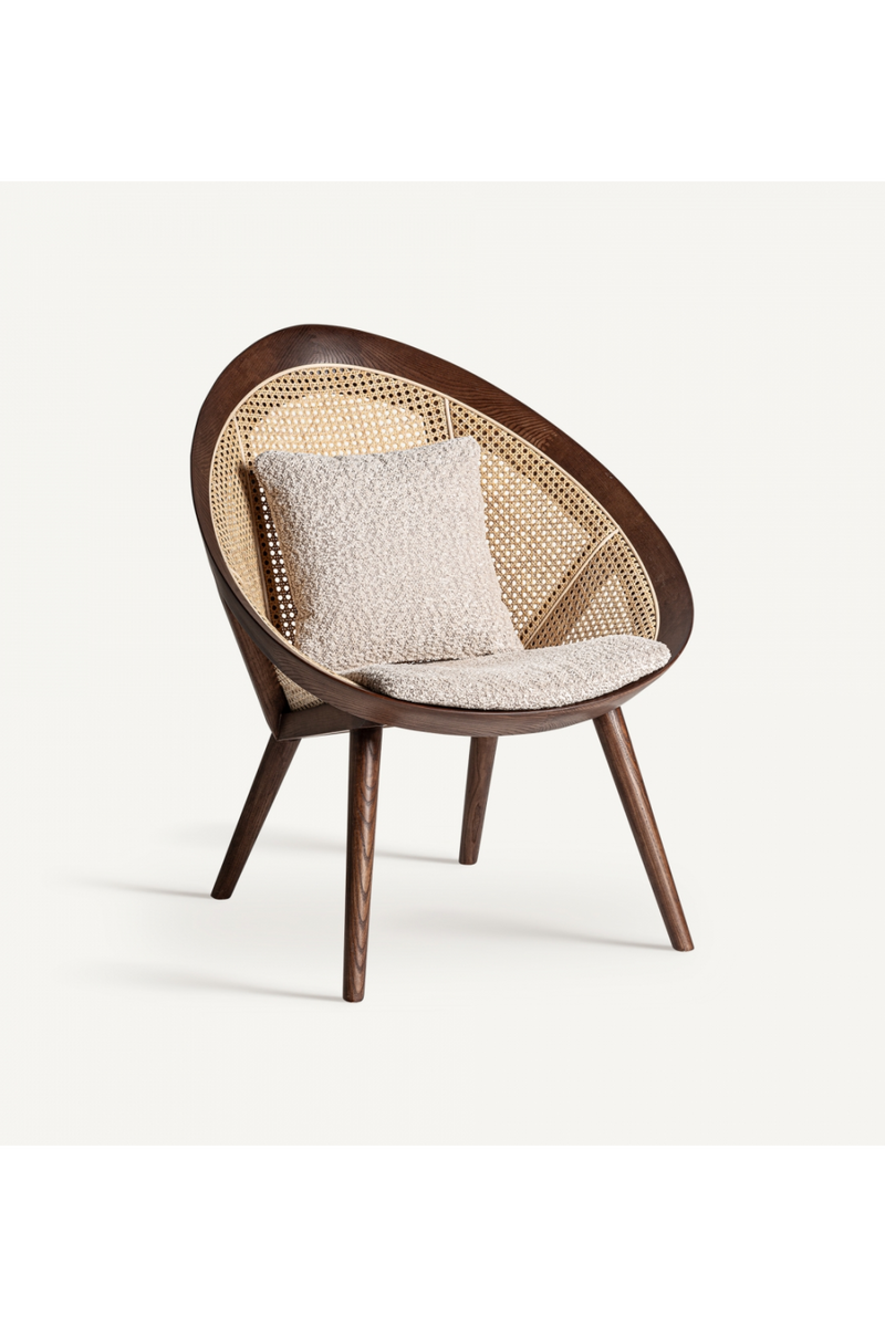 Brown Ash Rattan Armchair | Vical Home Werth | Woodfurniture.com