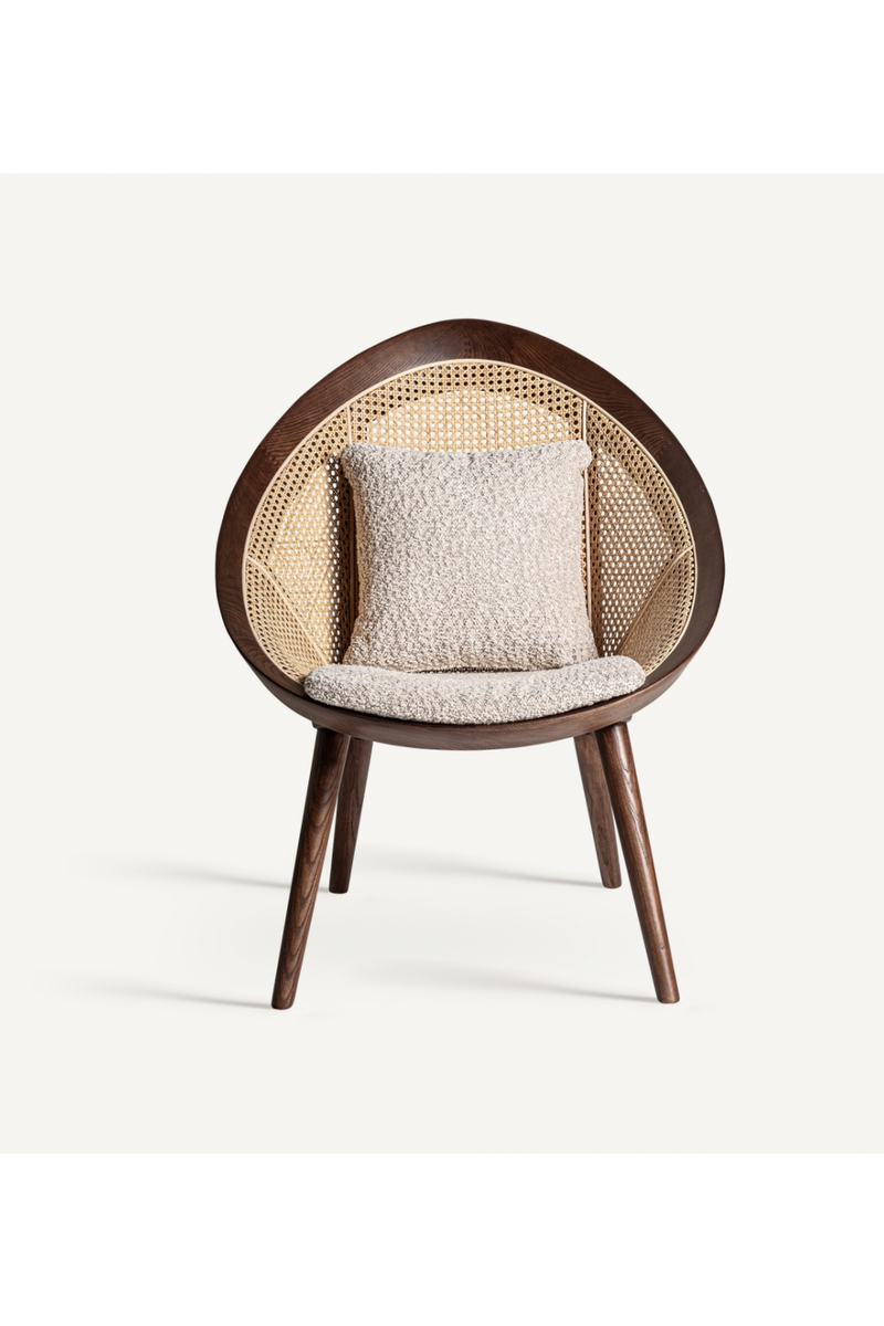 Brown Ash Rattan Armchair | Vical Home Werth | Woodfurniture.com