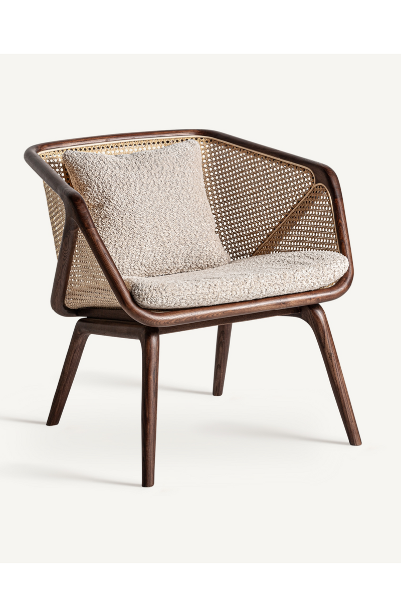 Canework Brown Wooden Armchair | Vical Home Anholt | Woodfurniture.com