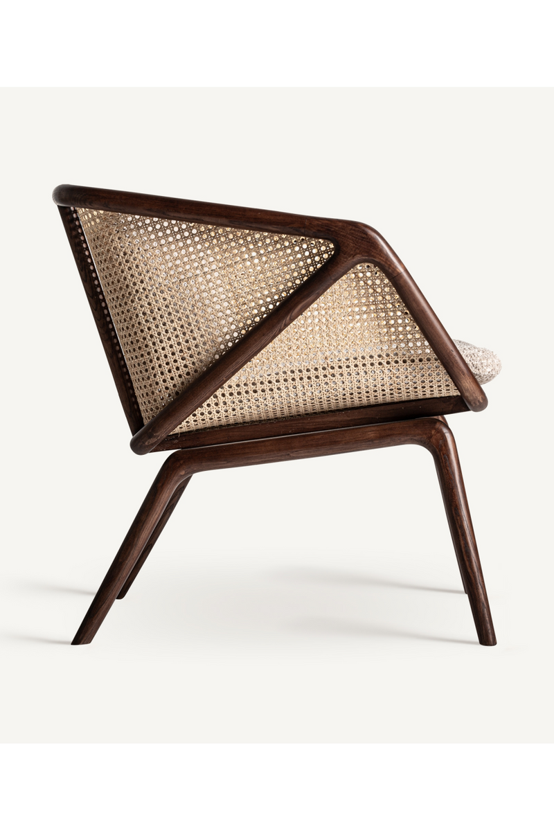 Canework Brown Wooden Armchair | Vical Home Anholt | Woodfurniture.com