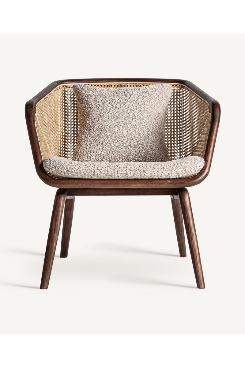 Canework Brown Wooden Armchair | Vical Home Anholt | Woodfurniture.com