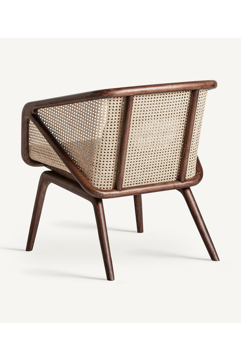 Canework Brown Wooden Armchair | Vical Home Anholt | Woodfurniture.com