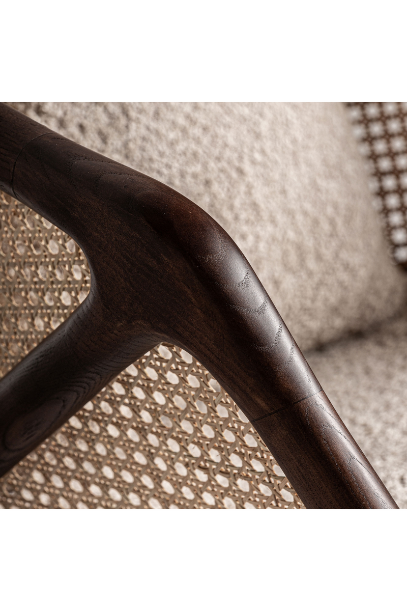 Canework Brown Wooden Armchair | Vical Home Anholt | Woodfurniture.com