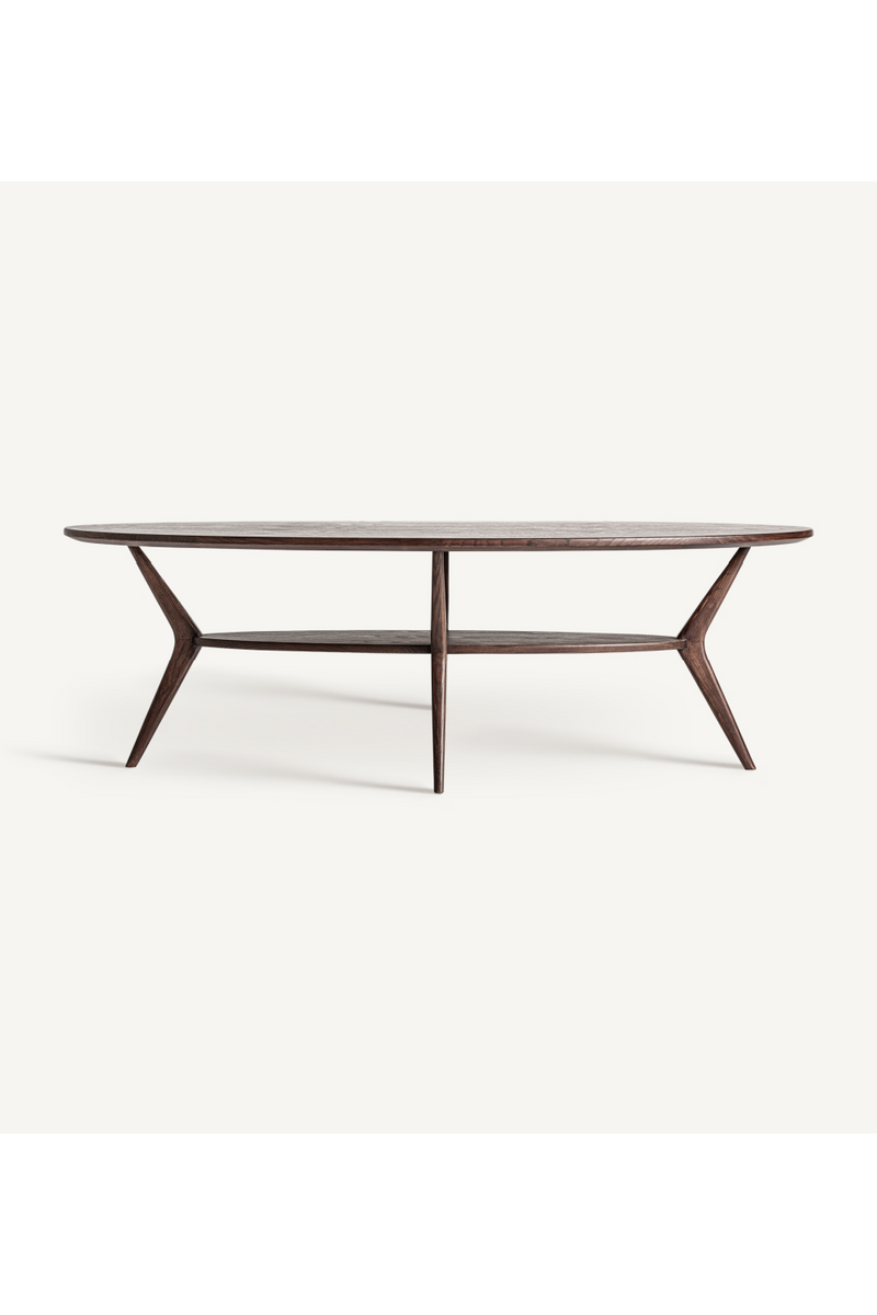 Brown Ash Oval Coffee Table | Vical Home Terborg | Woodfurniture.com