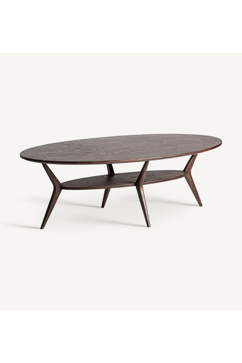 Brown Ash Oval Coffee Table | Vical Home Terborg | Woodfurniture.com