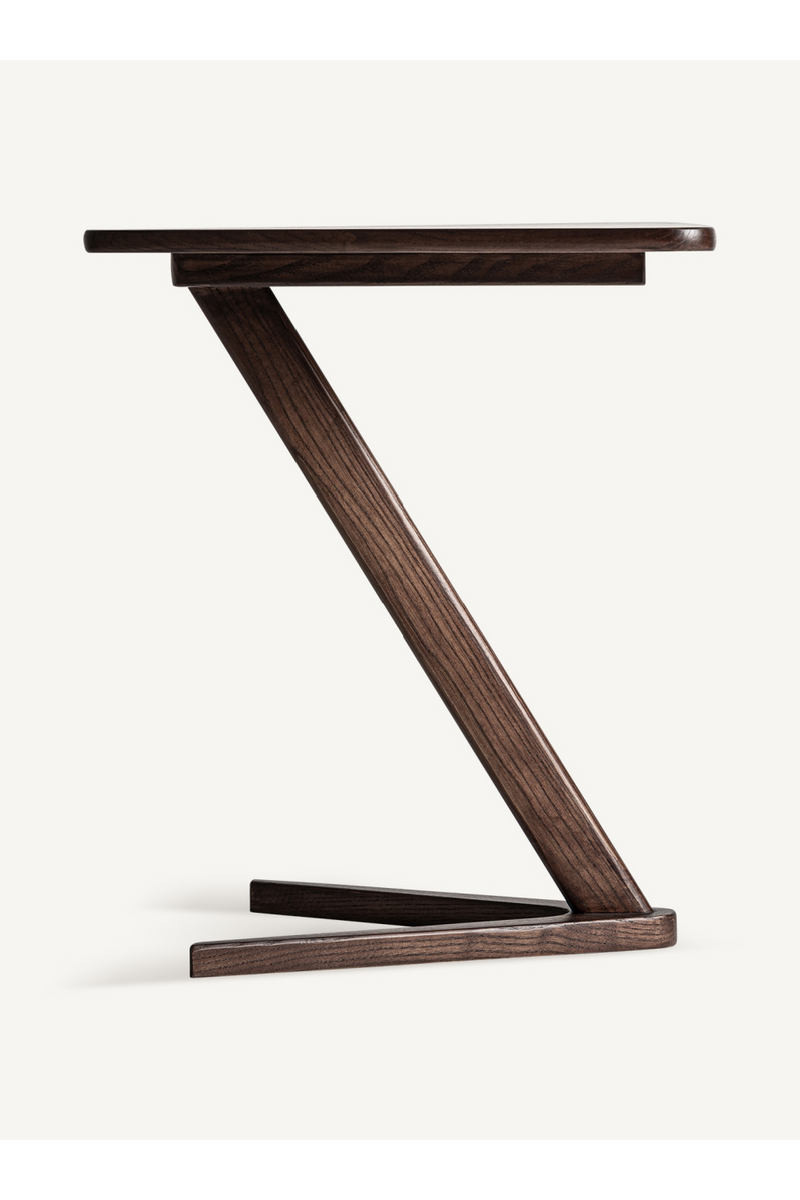 Ash Wood Triangular Side Table | Vical Home Aitrach | Woodfurniture.com