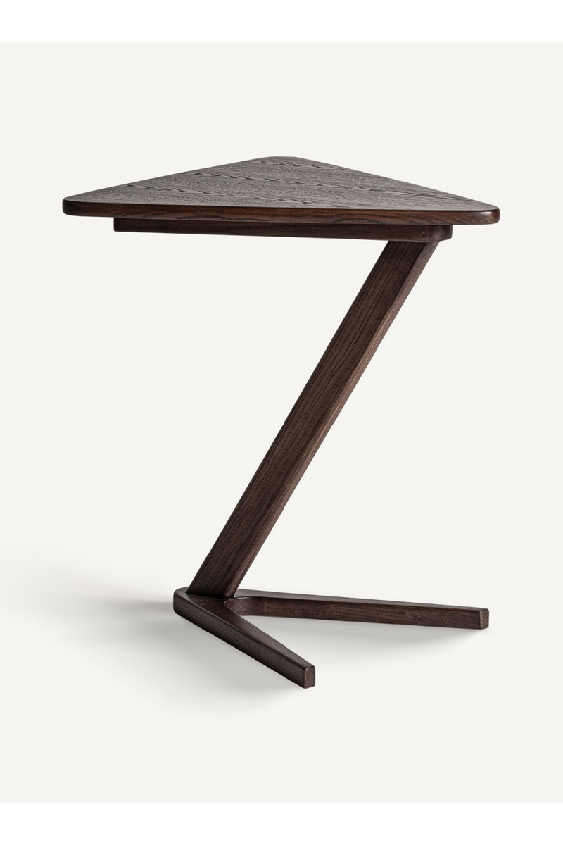 Ash Wood Triangular Side Table | Vical Home Aitrach | Woodfurniture.com