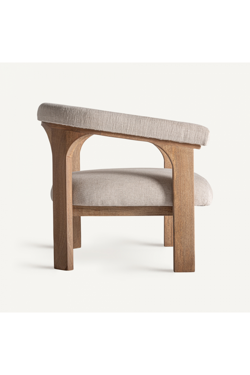 Mango Wood Curved Armchair | Vical Home Racoud | Woodfurniture.com