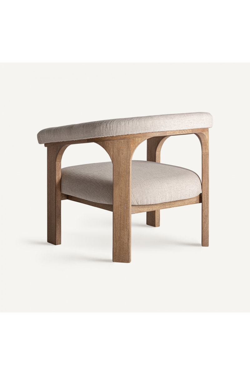 Mango Wood Curved Armchair | Vical Home Racoud | Woodfurniture.com