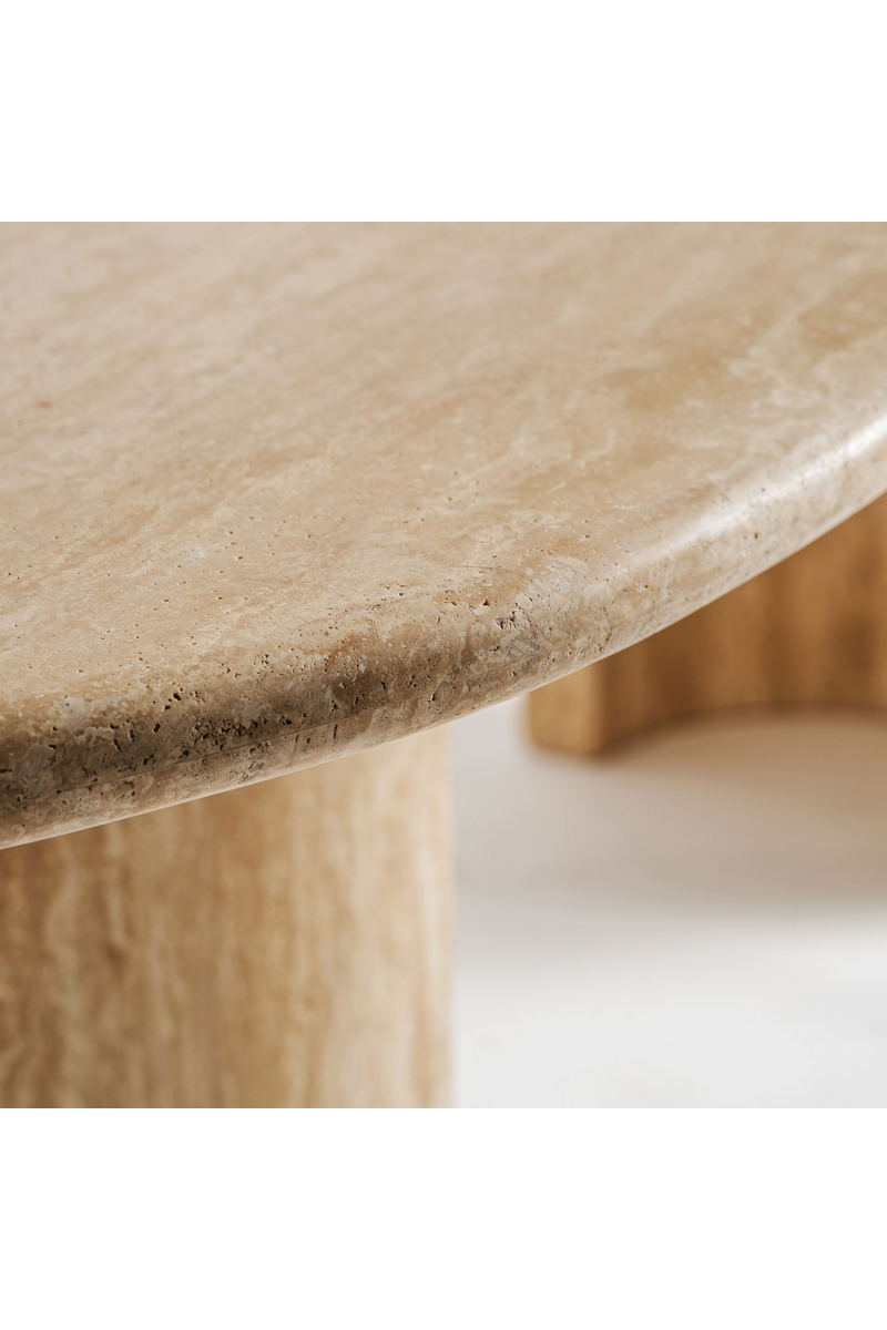 Travertine Oval Dining Table | Vical Home Thiennes | Woodfurniture.com