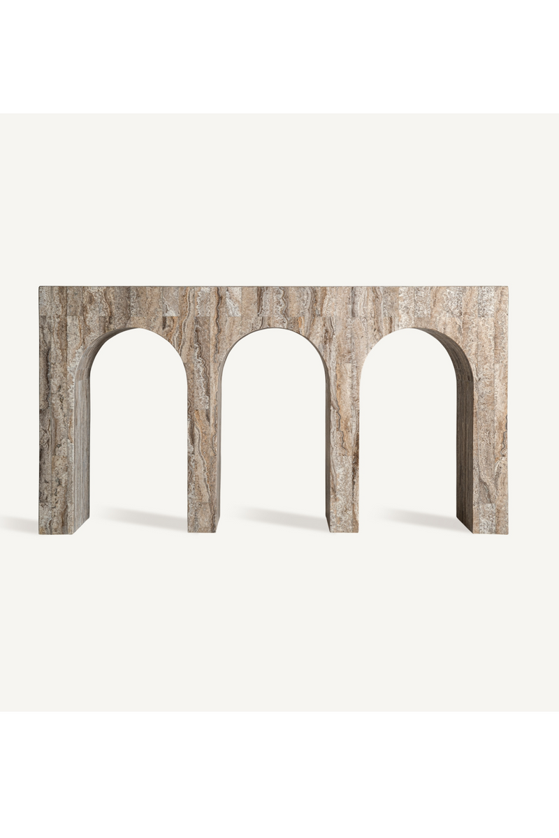 Arched Travertine Console Table | Vical Home Viaud | Woodfurniture.com