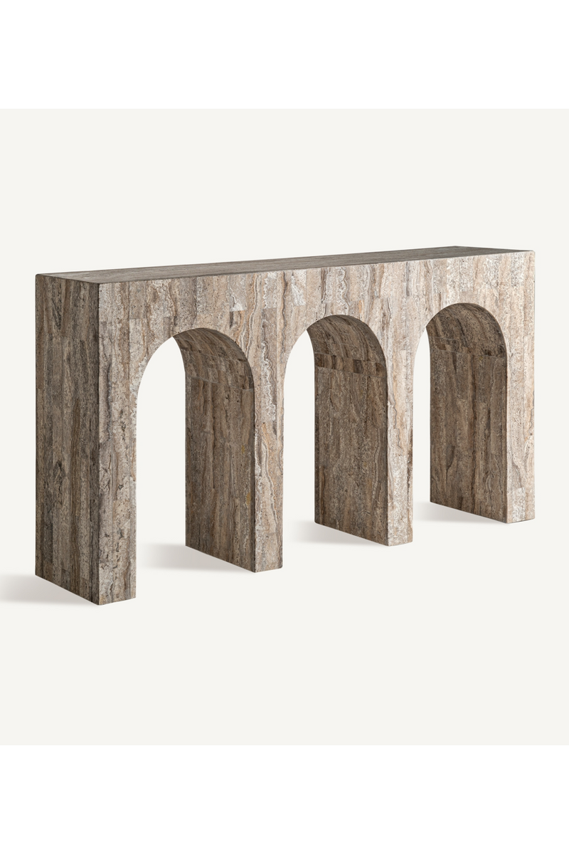 Arched Travertine Console Table | Vical Home Viaud | Woodfurniture.com