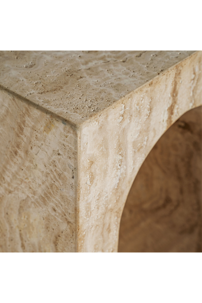 Travertine Arc Console Table | Vical Home Thiennes | Woodfurniture.com