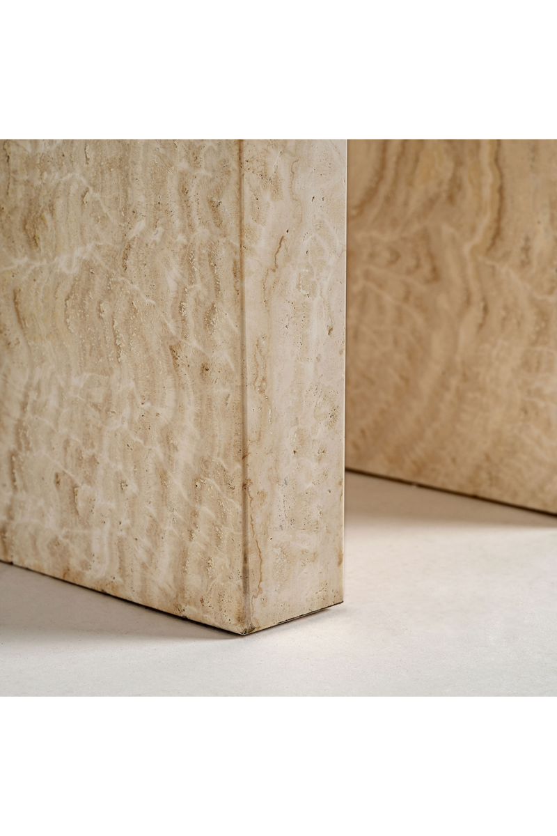 Travertine Arc Console Table | Vical Home Thiennes | Woodfurniture.com