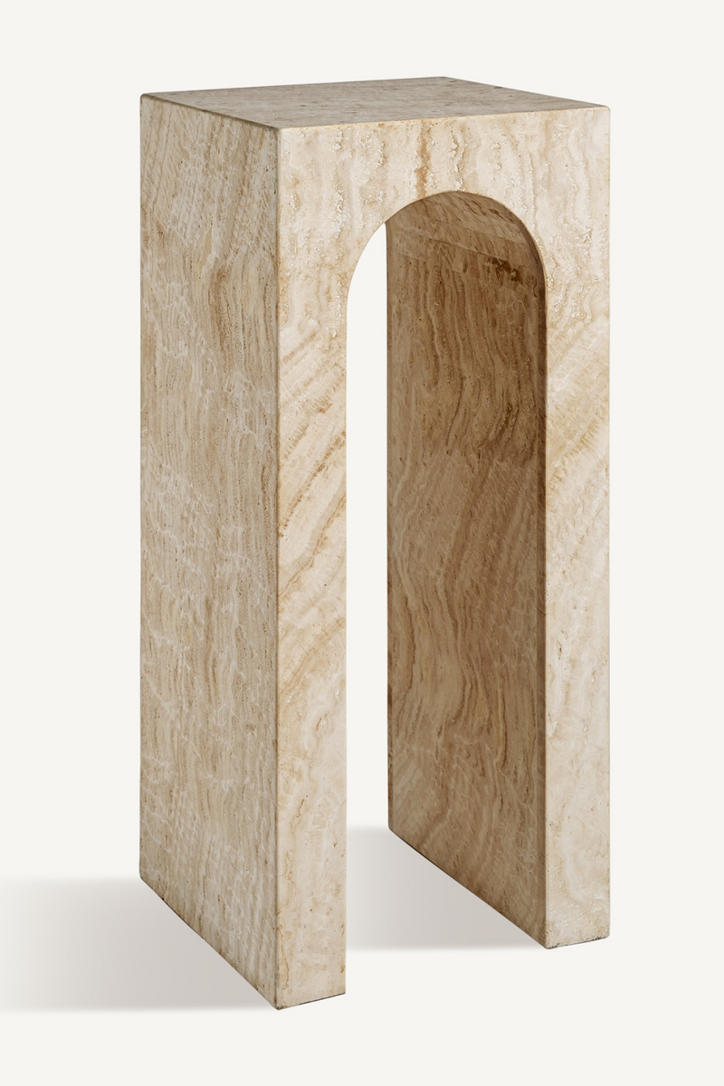 Travertine Arc Console Table | Vical Home Thiennes | Woodfurniture.com