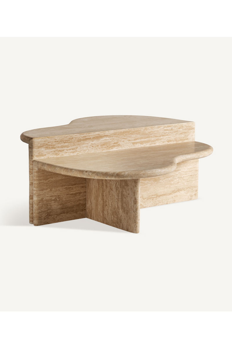 Travertine Organic Coffee Table Set (2) | Vical Home Thiennes | Woodfurniture.com