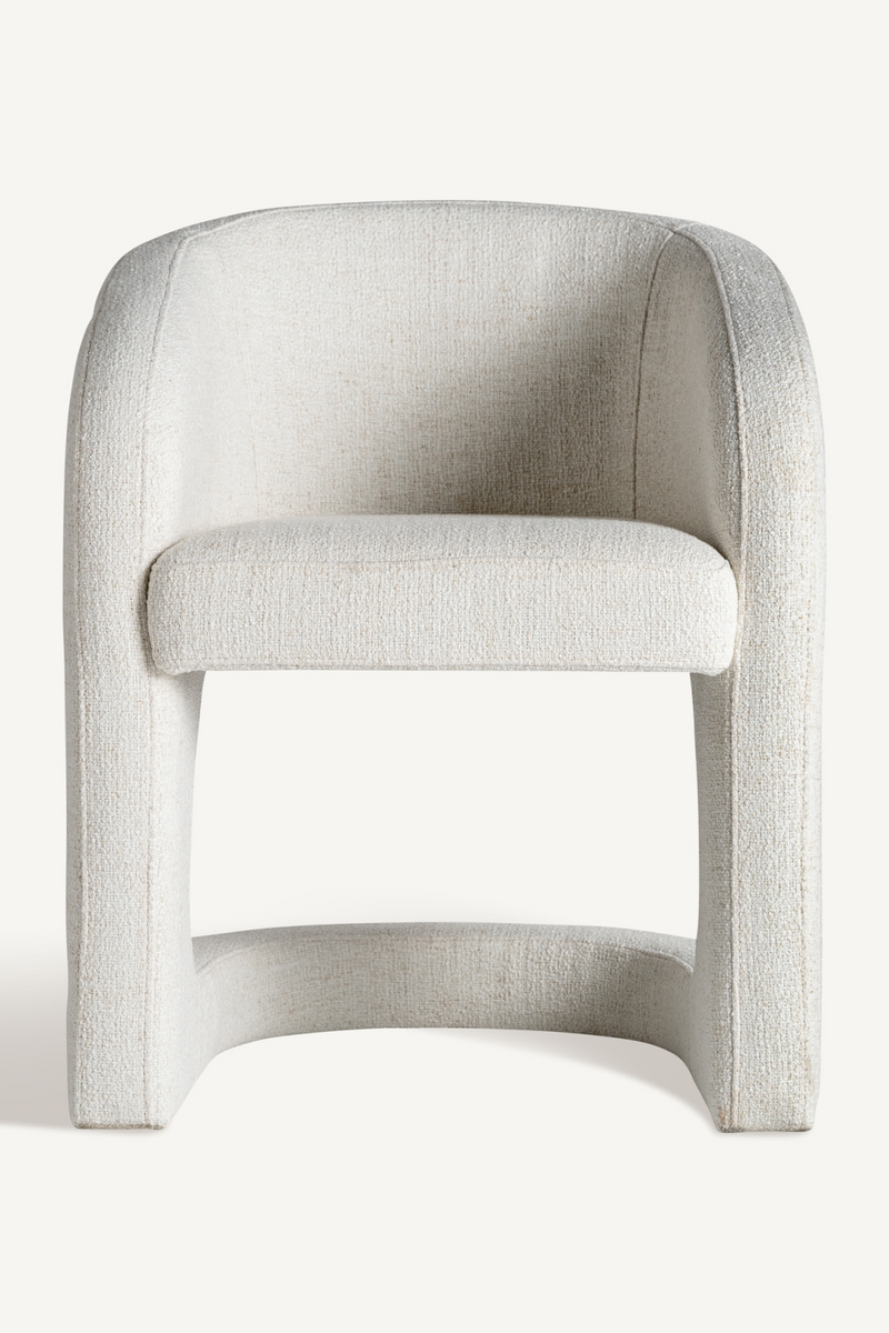 White Art Deco 2-Seater Armchair | Vical Home Bilais | Woodfurniture.com