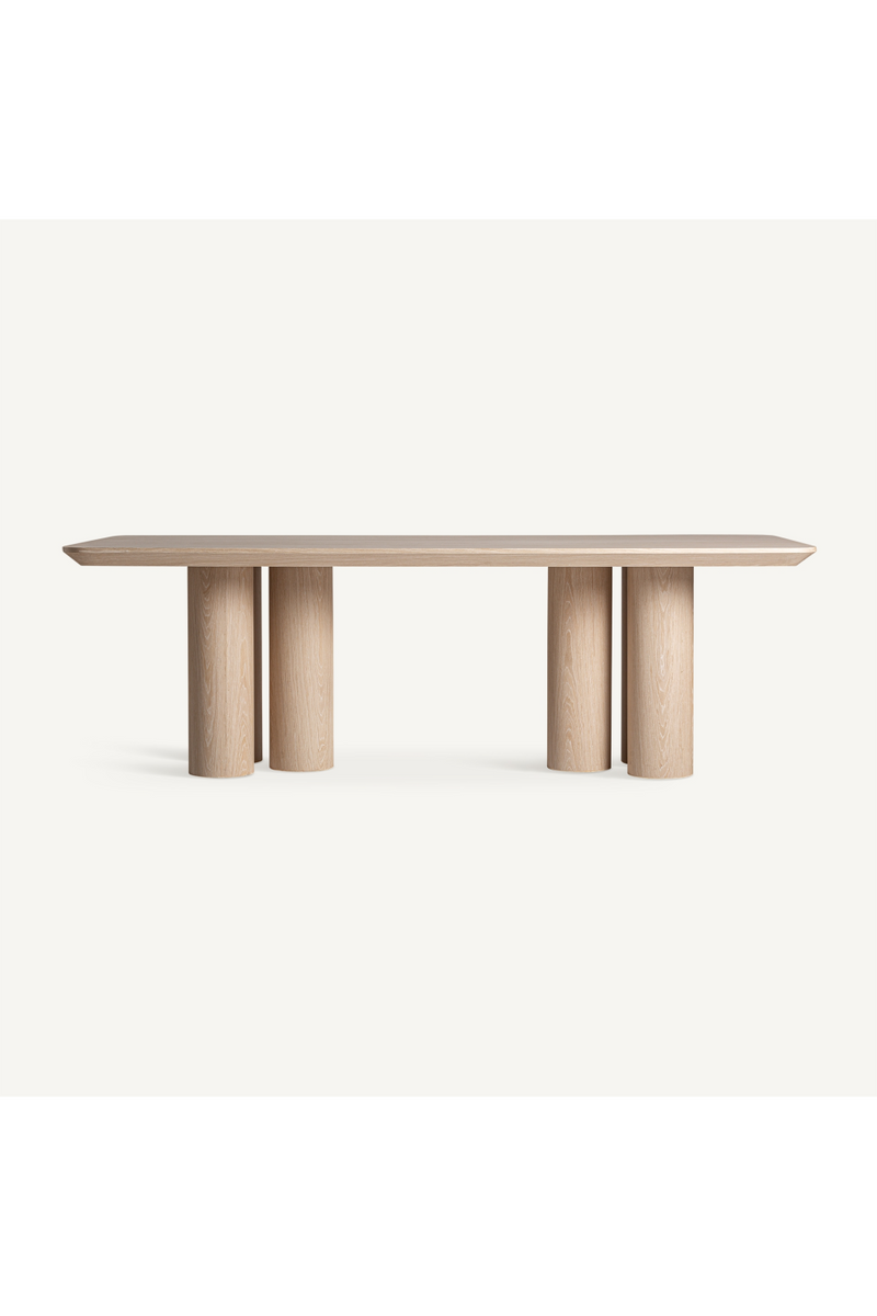 Beige Oak Rectangular Dining Table | Vical Home Prayssac | Woodfurniture.com